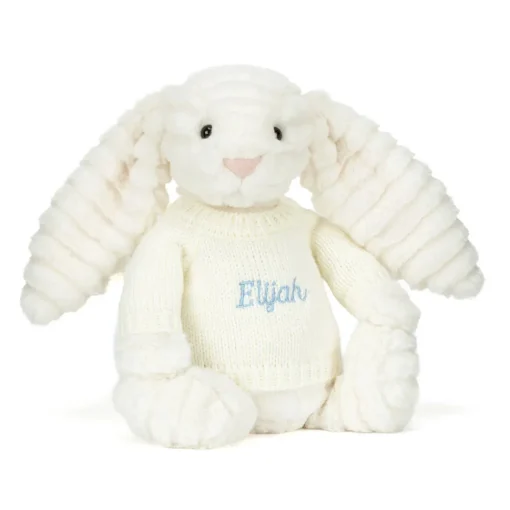 Bashful Luxe Bunny Nimbus with Personalised Cream Jumper<Jellycat Online