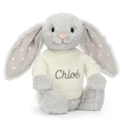 Bashful Shimmer Bunny with Personalised Cream Jumper<Jellycat Clearance
