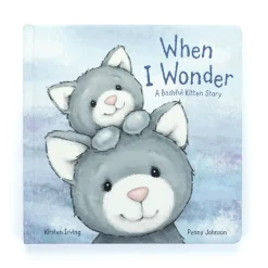 When I Wonder Book and Bashful Grey Kitty Medium<Jellycat Best
